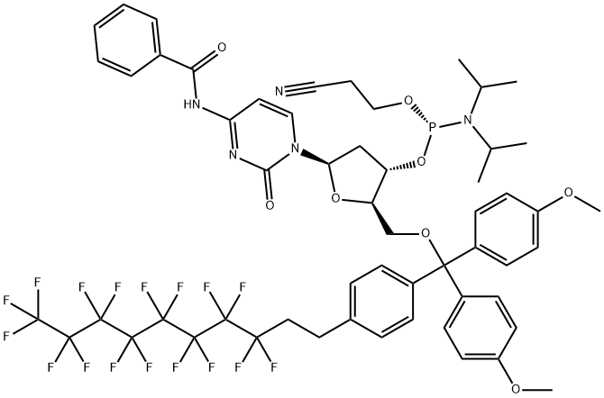 5'-O-FDMT-N4-BENZOYL-2'-DEOXYCYTIDINE CEP Struktur