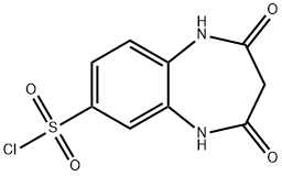 2,4-DIOXO-2,3,4,5-TETRAHYDRO-1H-1,5-BENZODIAZEPINE-7-SULFONYL CHLORIDE Struktur