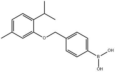 4-[(2-ISOPROPYL-5-METHYLPHENOXY)METHYL]PHENYLBORONIC ACID Struktur