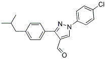 1-(4-CHLOROPHENYL)-3-(4-ISOBUTYLPHENYL)-1H-PYRAZOLE-4-CARBALDEHYDE Struktur