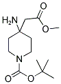 4-AMINO-4-METHOXYCARBONYLMETHYL-PIPERIDINE-1-CARBOXYLIC ACID TERT-BUTYL ESTER Struktur