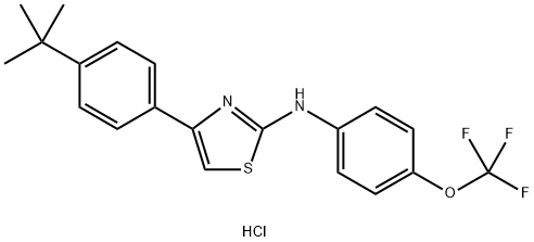 (4-(4-(TERT-BUTYL)PHENYL)(2,5-THIAZOLYL))(4-(TRIFLUOROMETHOXY)PHENYL)AMINE, CHLORIDE Struktur