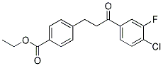 3-(4-CARBOETHOXYPHENYL)-4'-CHLORO-3'-FLUOROPROPIOPHENONE Struktur