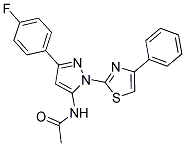 N-[3-(4-FLUOROPHENYL)-1-(4-PHENYL-1,3-THIAZOL-2-YL)-1H-PYRAZOL-5-YL]ACETAMIDE Struktur