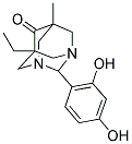 2-(2,4-DIHYDROXYPHENYL)-5-ETHYL-7-METHYL-1,3-DIAZATRICYCLO[3.3.1.1~3,7~]DECAN-6-ONE Struktur