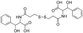 2-(3-[2-(1-CARBOXY-2-HYDROXY-2-PHENYL-ETHYLCARBAMOYL)-ETHYLDISULFANYL]-PROPIONYLAMINO)-3-HYDROXY-3-PHENYL-PROPIONIC ACID Struktur