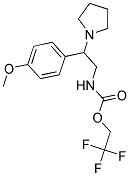 2,2,2-TRIFLUOROETHYL 2-(4-METHOXYPHENYL)-2-PYRROLIDIN-1-YLETHYLCARBAMATE Struktur