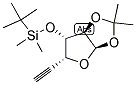 1,2-ISOPROPYLIDENE-3S-O-T-BUTYLDIMETHYL SILYL-4R-ETHYDINYL TETRAHYDROFURAN Struktur