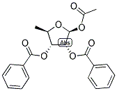 1-ACETYL-2,3-DIBENZOYL-5-DEOXY-B-D-RIBOFURANOSE Struktur