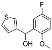 3-FLUORO-6-METHOXYPHENYL-(3-THIENYL)METHANOL Struktur