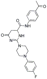 N-(4-ACETYLPHENYL)-2-(4-(4-FLUOROPHENYL)PIPERAZIN-1-YL)-6-OXO-3,4,5,6-TETRAHYDROPYRIMIDINE-4-CARBOXAMIDE Struktur