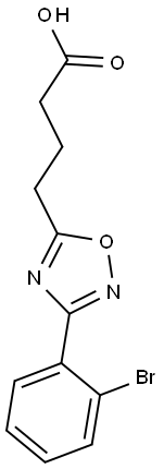 4-[3-(2-BROMOPHENYL)-1,2,4-OXADIAZOL-5-YL]BUTANOIC ACID Struktur