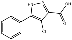 4-CHLORO-3-PHENYL-1H-PYRAZOLE-5-CARBOXYLIC ACID Struktur