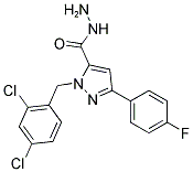 1-(2,4-DICHLOROBENZYL)-3-(4-FLUOROPHENYL)-1H-PYRAZOLE-5-CARBOHYDRAZIDE Struktur