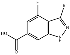 3-BROMO-4-FLUORO-6-INDAZOLECARBOXYLIC ACID Struktur