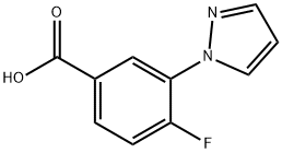 4-FLUORO-3-PYRAZOL-1-YL-BENZOIC ACID Struktur