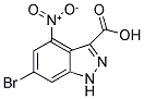 6-BROMO-4-NITRO-1H-INDAZOLE-3-CARBOXYLIC ACID Struktur