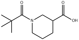 1-(2,2-DIMETHYLPROPANOYL)PIPERIDINE-3-CARBOXYLIC ACID Struktur