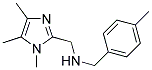 (4-METHYL-BENZYL)-(1,4,5-TRIMETHYL-1H-IMIDAZOL-2-YLMETHYL)-AMINE Struktur