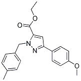 ETHYL 1-(4-METHYLBENZYL)-3-(4-METHOXYPHENYL)-1H-PYRAZOLE-5-CARBOXYLATE Struktur