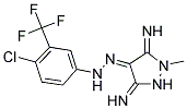 (4E)-3,5-DIIMINO-1-METHYLPYRAZOLIDIN-4-ONE [4-CHLORO-3-(TRIFLUOROMETHYL)PHENYL]HYDRAZONE Struktur