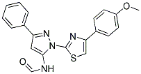 1-[4-(4-METHOXYPHENYL)-1,3-THIAZOL-2-YL]-3-PHENYL-1H-PYRAZOL-5-YLFORMAMIDE Struktur