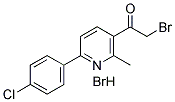 2-BROMO-1-[6-(4-CHLOROPHENYL)-2-METHYLPYRIDIN-3-YL]ETHANONE HYDROBROMIDE Struktur