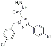 1-(4-CHLOROBENZYL)-3-(4-BROMOPHENYL)-1H-PYRAZOLE-5-CARBOHYDRAZIDE Struktur