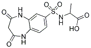 2-[[(2,4-DIOXO-2,3,4,5-TETRAHYDRO-1H-1,5-BENZODIAZEPIN-7-YL)SULFONYL]AMINO]PROPANOIC ACID Struktur