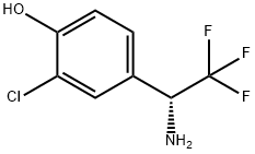 4-((1R)-1-AMINO-2,2,2-TRIFLUOROETHYL)-2-CHLOROPHENOL Struktur