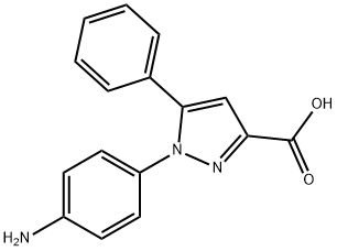 1-(4-AMINO-PHENYL)-5-PHENYL-1H-PYRAZOLE-3-CARBOXYLIC ACID Struktur