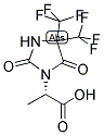 (2S)-2-[2,5-DIOXO-4,4-BIS(TRIFLUOROMETHYL)IMIDAZOLIDIN-1-YL]PROPANOIC ACID Struktur