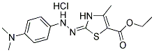 5-ETHOXYCARBONYL-2-(4-DIMETHYLAMINOPHENYLHYDRAZONE)-4-METHYLTHIAZOLE HYDROCHLORIDE Struktur