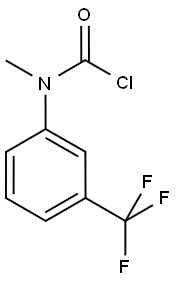 N-(3-TRIFLUOROMETHYL-PHENYL)-N-METHYL-CARBAMOYLCHLORIDE Struktur