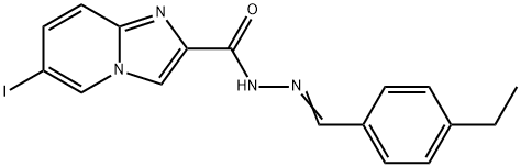 N'-[(E)-(4-ETHYLPHENYL)METHYLIDENE]-6-IODOIMIDAZO[1,2-A]PYRIDINE-2-CARBOHYDRAZIDE Struktur