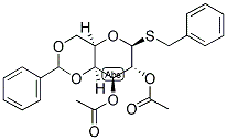 BENZYL 2,3-DI-O-ACETYL-4,6-O-BENZYLIDENE-1-THIO-BETA-D-GALACTOPYRANOSIDE Struktur