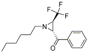 TRANS-2-BENZOYL-1-HEXYL-3-(TRIFLUOROMETHYL)AZIRIDINE Struktur