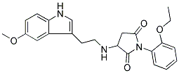 1-(2-ETHOXYPHENYL)-3-{[2-(5-METHOXY-1H-INDOL-3-YL)ETHYL]AMINO}-2,5-PYRROLIDINEDIONE Struktur