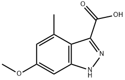 6-甲氧基-4-甲基-3-(1H)吲唑羧酸, 885521-42-6, 結(jié)構(gòu)式