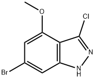 6-BROMO-3-CHLORO-4-METHOXY (1H)INDAZOLE Struktur