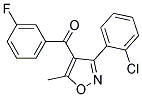 4-(3-FLUOROBENZOYL)-3-(2-CHLOROPHENYL)-5-METHYLISOXAZOLE Struktur