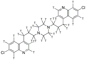 1,3-BIS-[4-(7'-CHLORO-QUINOLINE-4') PIPERAZINE-1] PROPANE TETRAPHOSPHATE, [3H(G)] Struktur