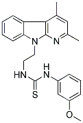 N-[2-(2,4-DIMETHYL-9H-PYRIDO[2,3-B]INDOL-9-YL)ETHYL]-N'-(3-METHOXYPHENYL)THIOUREA Struktur