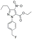 1-[(4-FLUOROMETHYL)PHENYL]-3-PROPYL-4-NITRO-1H-PYRAZOLE-5-CARBOXYLIC ACID ETHYL ESTER Struktur