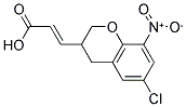 (2E)-3-(6-CHLORO-8-NITRO-3,4-DIHYDRO-2H-CHROMEN-3-YL)ACRYLIC ACID Struktur