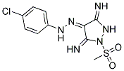 (4Z)-3,5-DIIMINO-1-(METHYLSULFONYL)PYRAZOLIDIN-4-ONE (4-CHLOROPHENYL)HYDRAZONE Struktur