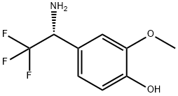 4-((1R)-1-AMINO-2,2,2-TRIFLUOROETHYL)-2-METHOXYPHENOL Struktur