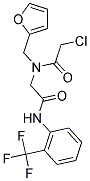 2-CHLORO-N-(2-FURYLMETHYL)-N-(2-OXO-2-[[2-(TRIFLUOROMETHYL)PHENYL]AMINO]ETHYL)ACETAMIDE Struktur