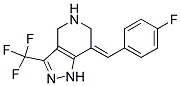 7-(E)-P-FLUOROBENZYLIDENE-4,5,6,7-TETRAHYDRO-3-(TRIFLUOROMETHYL)PYRAZOLO-[4,3-C]-PYRIDINE Struktur