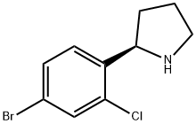 (2R)-2-(4-BROMO-2-CHLOROPHENYL)PYRROLIDINE Struktur